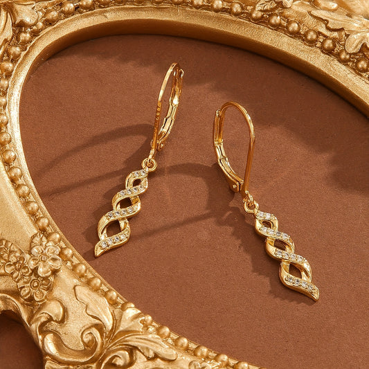 Shimmer Twist Ava Örhängen | Guld