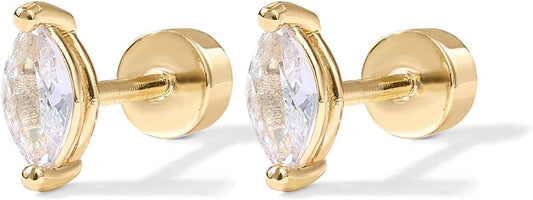 Pear Slipning Örstift | Guld