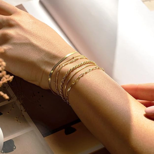 Isabella Vernetta armband set | Guld
