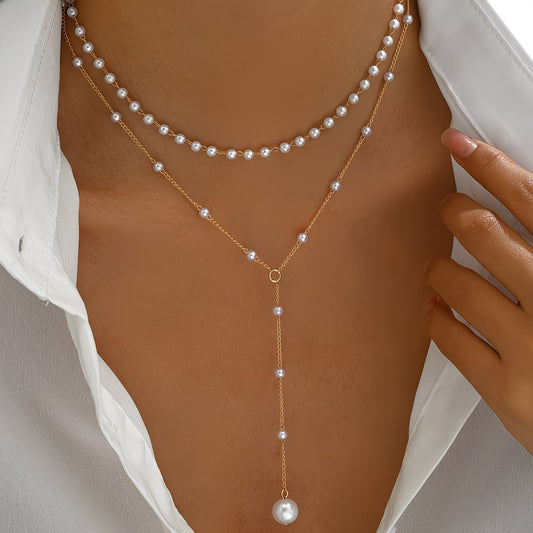 Den Graduated Pärl Strand Halsband