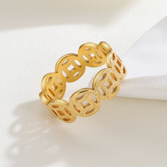 Ella Klassisk Pattern Ring | Guld