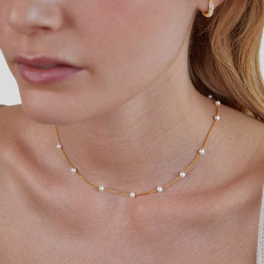 Timeless Pärl Guld Halsband