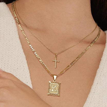 Kors Initial Halsband Set | Guld