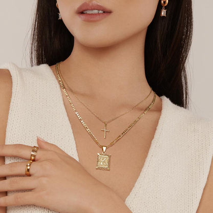 Kors Initial Halsband Set | Guld