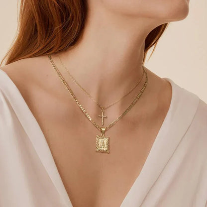 Kors Initial Halsband Set | Guld