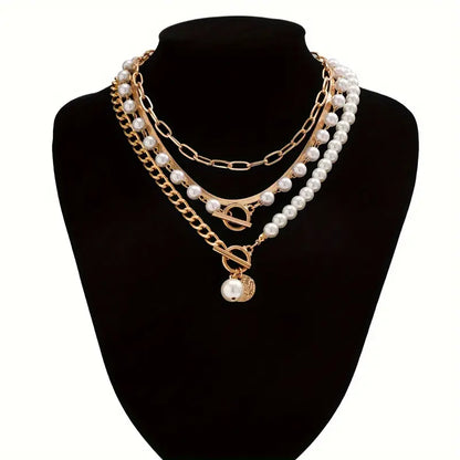 Modern Pärl Lagrad Halsband Set