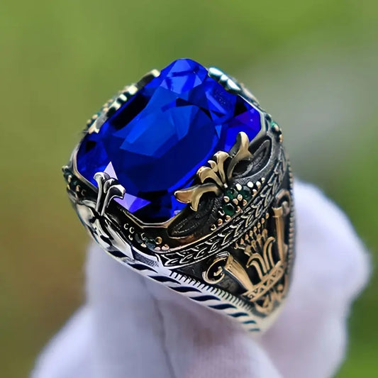 Silver Safir Vintage Ring