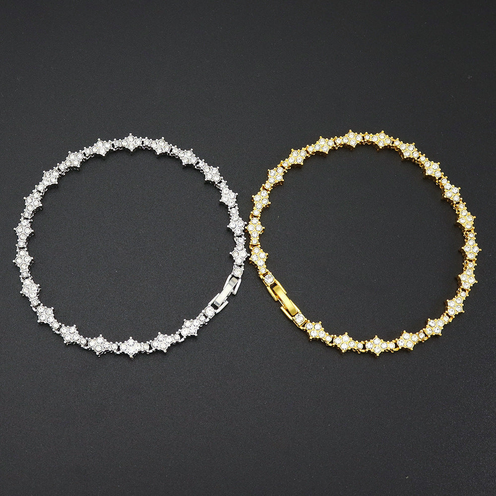 Klassisk Kluster Tennisarmband | Guld
