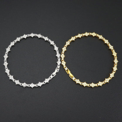 Klassisk Kluster Tennisarmband | Guld