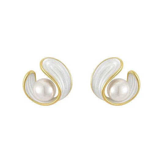 Guld Swirl Pärl Örstift