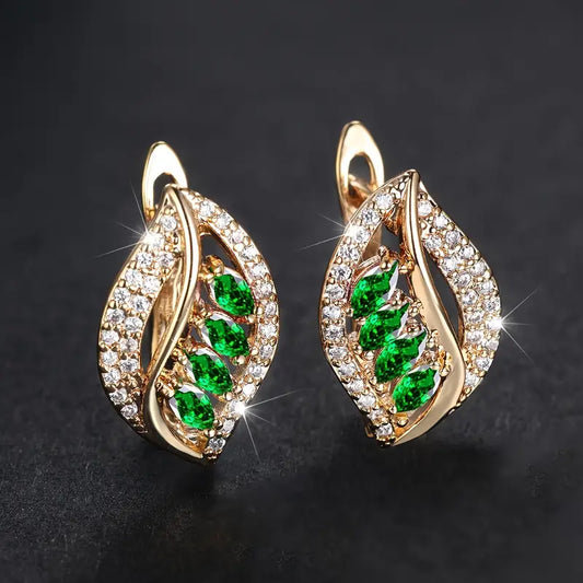 Verdant Island Örhängen | Guld