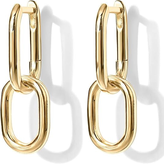 Länk Hängande Creoler | Guld