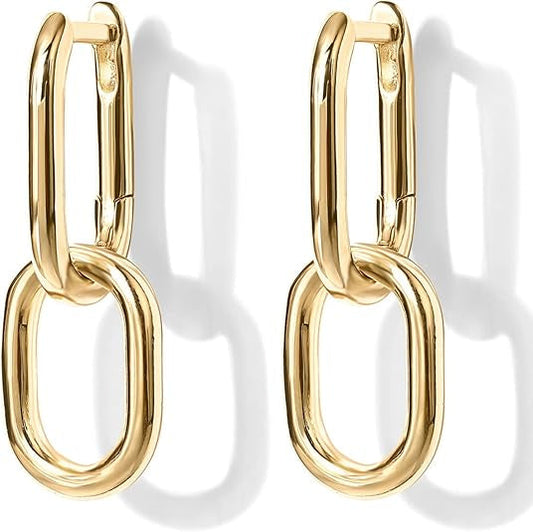 Länk Hängande Creoler | Guld