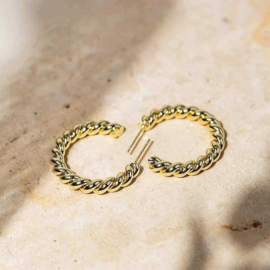 Rep Twist Creoler | Guld