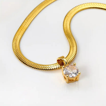 Elegant Rhinestone Hänghalsband | Guld