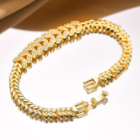 Everleaf Tennisarmband | Guld