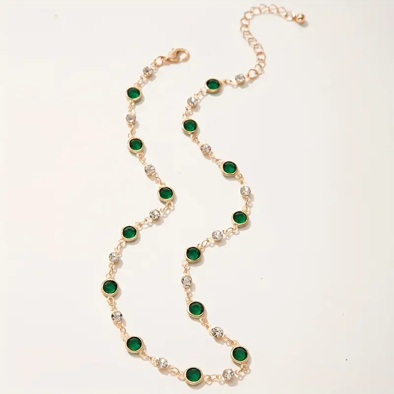 Guld Smaragd Station Halsband