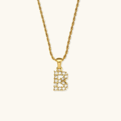 Maeve Bokstav Initial Diamanthalsband