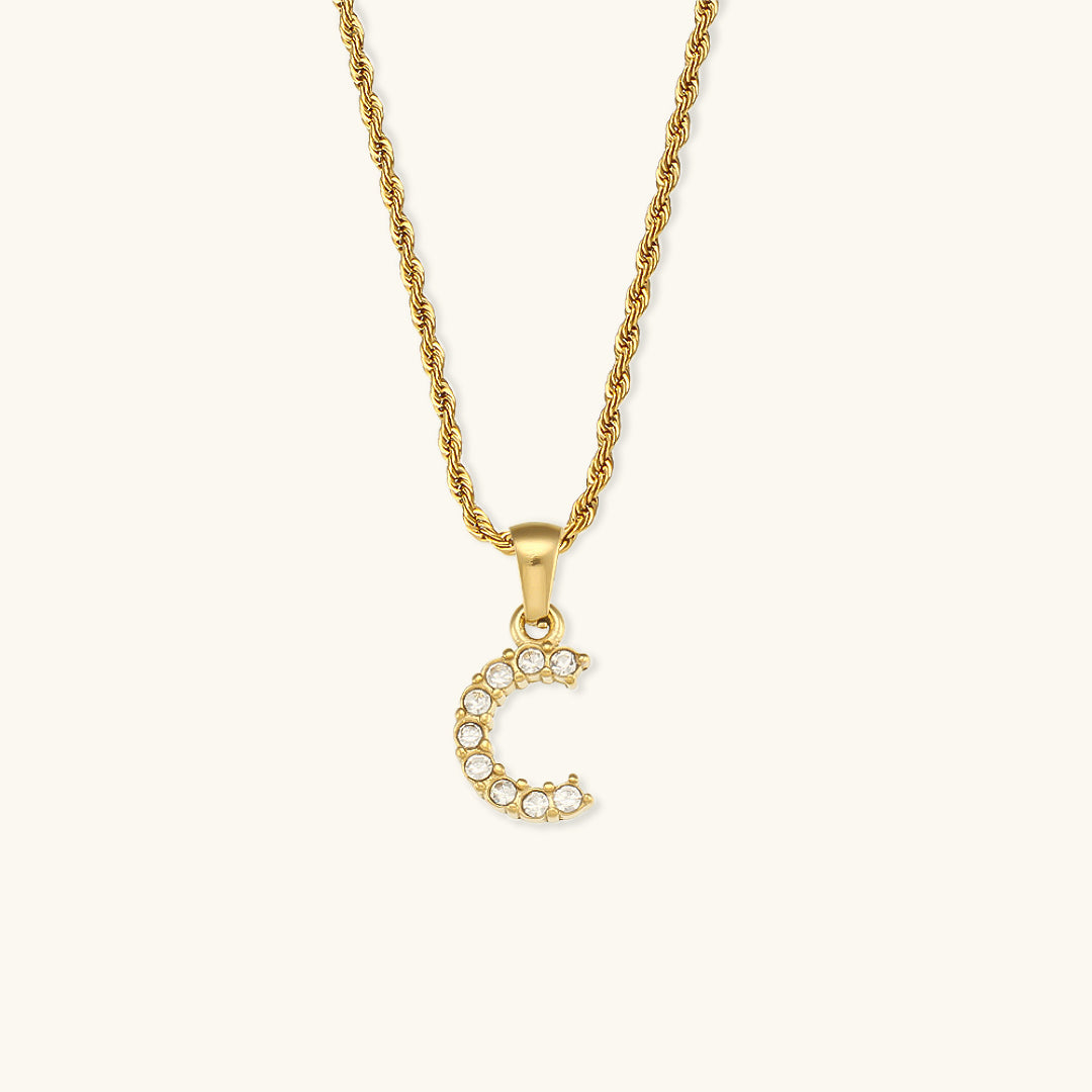 Maeve Bokstav Initial Diamanthalsband