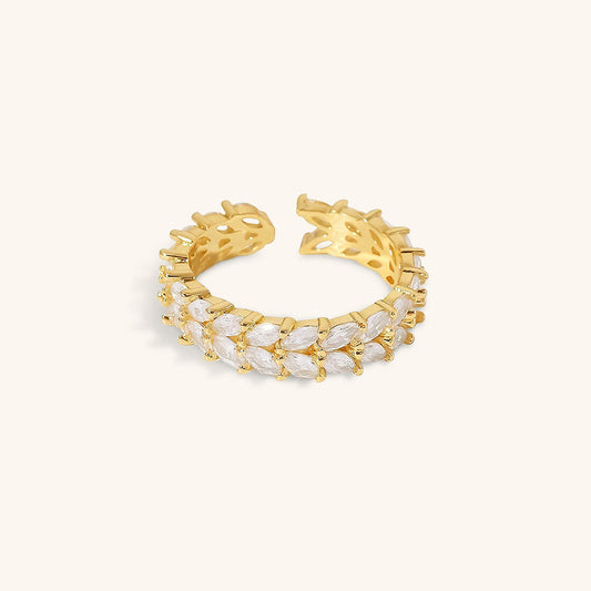 Clarisse Mönstrad Guld Ring