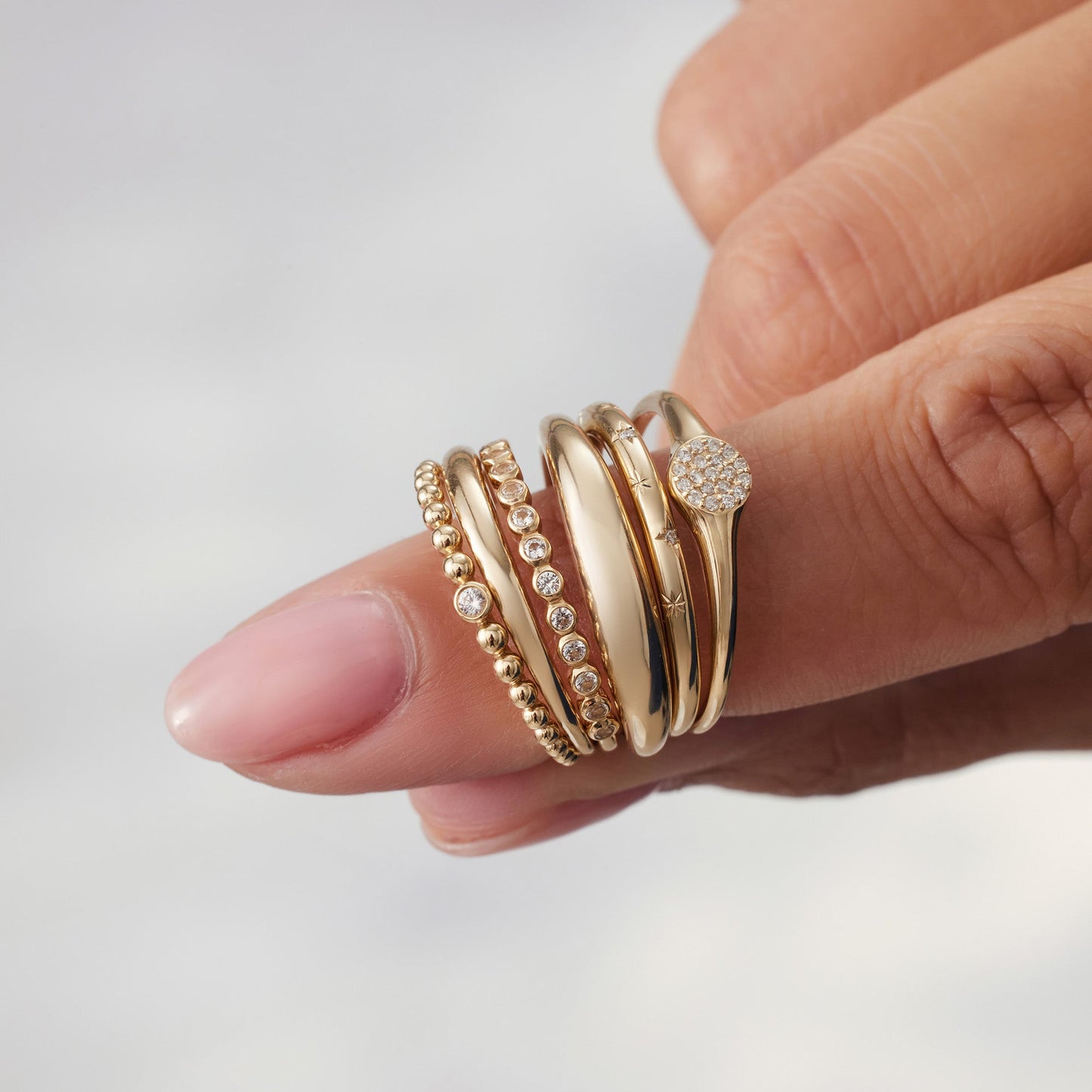 Smal Dome Ring | Guld