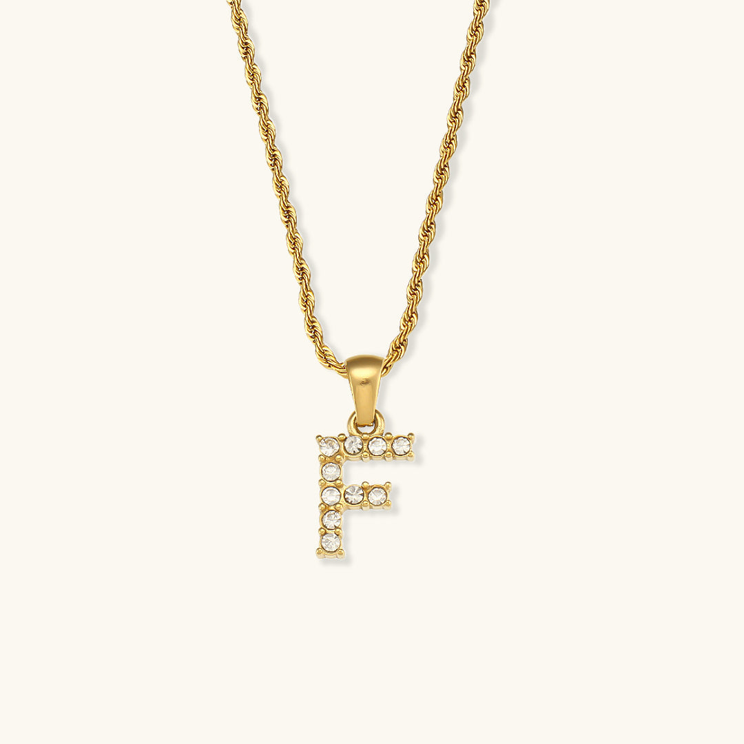 Maeve Bokstav Initial Diamanthalsband