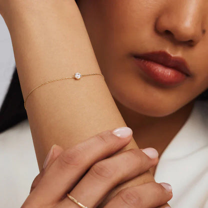 Cléa Moissanite Sten Armband | Guld