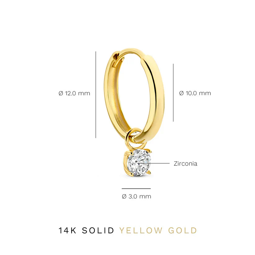 Larmes de Lune Sten Örhängen Set | Guld