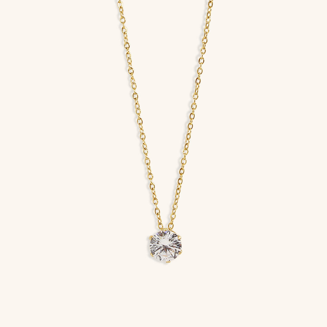 Kyla Solitär Guld Halsband