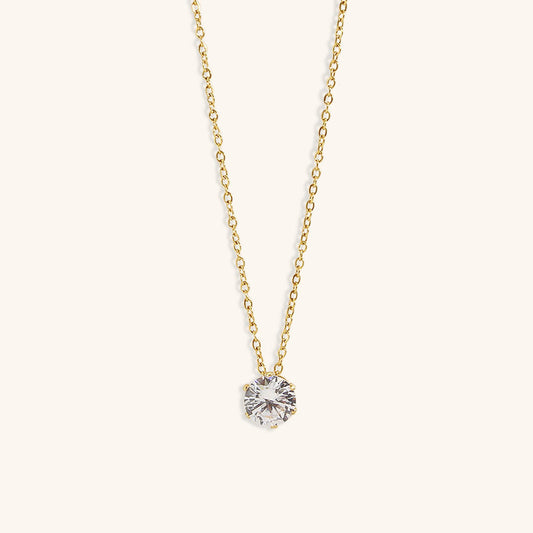 Kyla Solitär Guld Halsband