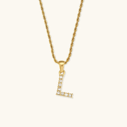 Maeve Bokstav Initial Diamanthalsband