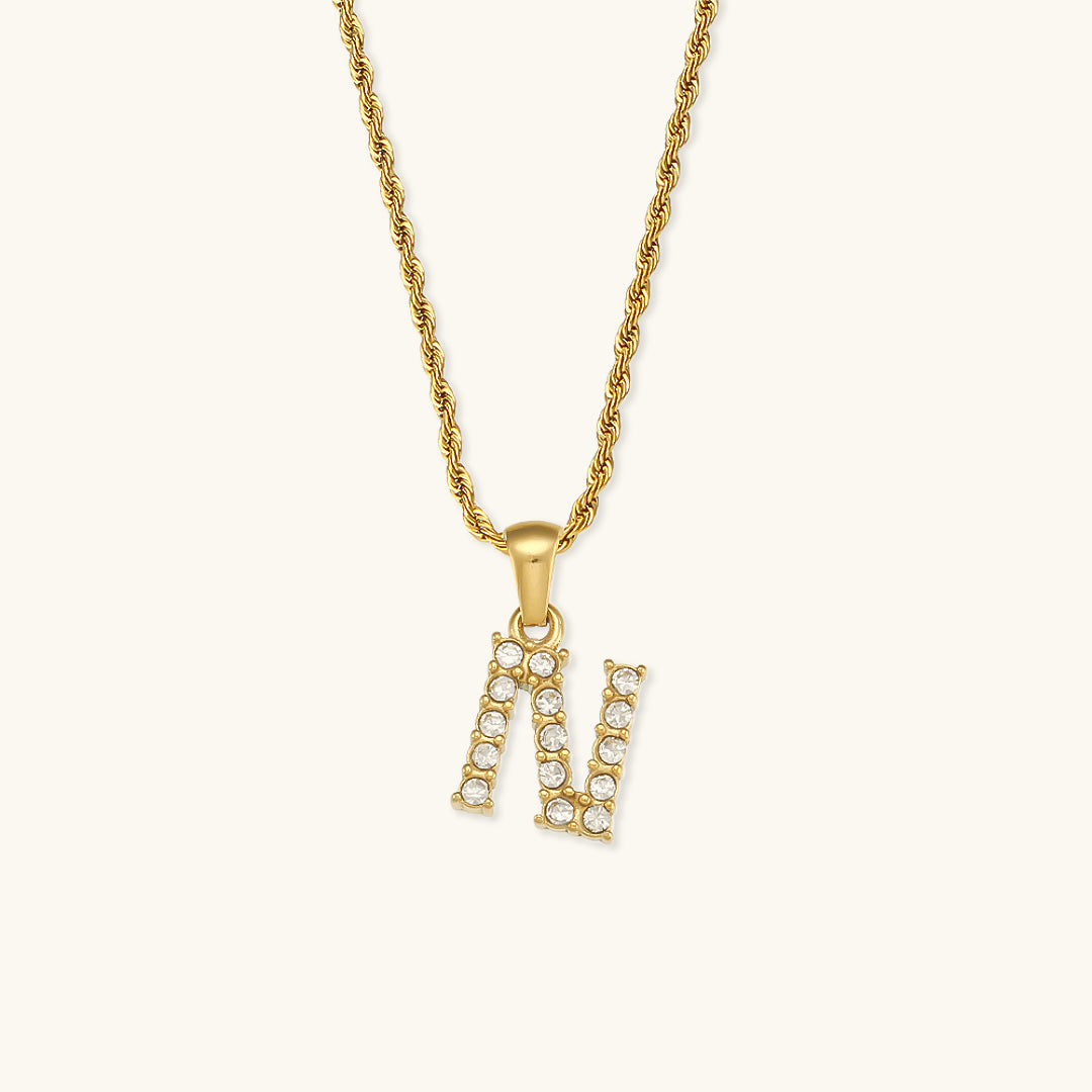 Maeve Bokstav Initial Diamanthalsband