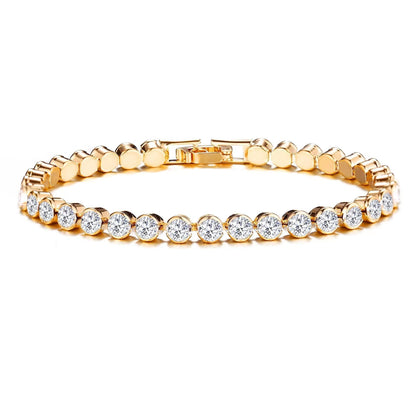 Rundslipning Tennisarmband | Guld