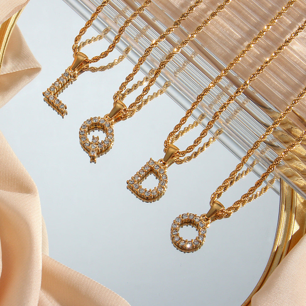 Maeve Bokstav Initial Diamanthalsband