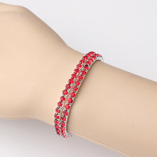 Silver Rubin Tennisarmband