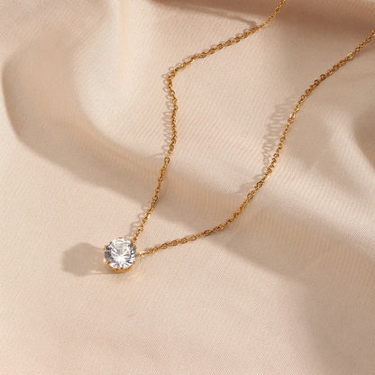 Kyla Solitär Guld Halsband