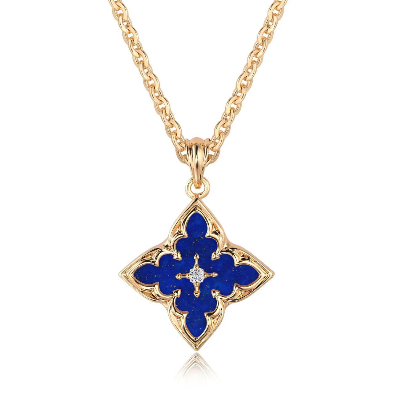 Brun Clover Hänghalsband | Guld
