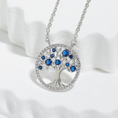 Tree av Life Safir Halsband | Vitguld