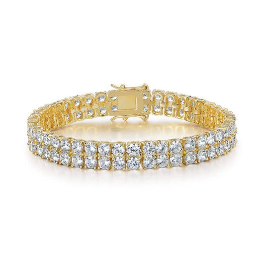 Double Row Tennisarmband | Guld