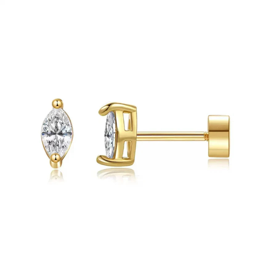 Pear Slipning Örstift | Guld