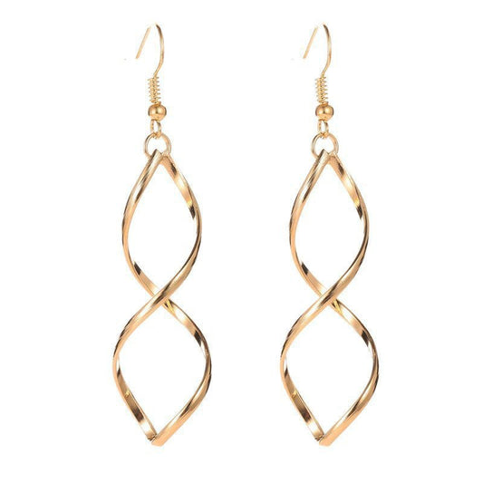 Spiral Dangle Örhängen | Guld