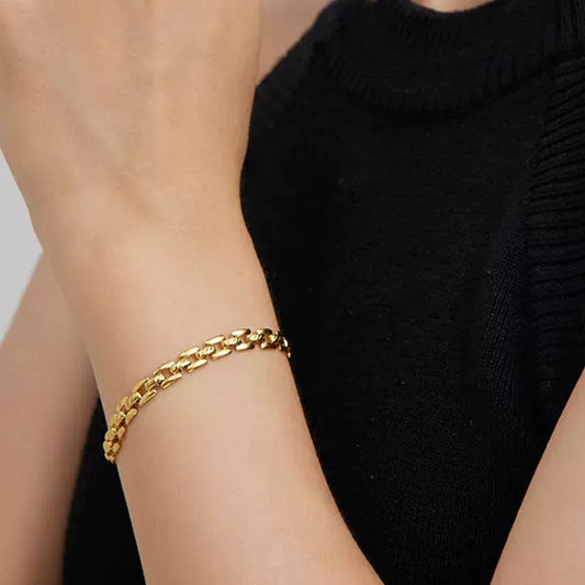 Timepiece Länkarmband | Guld