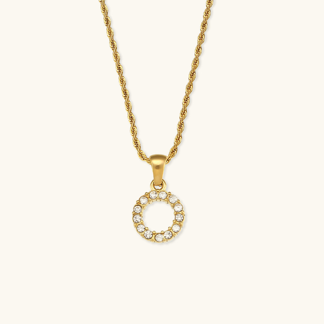 Maeve Bokstav Initial Diamanthalsband