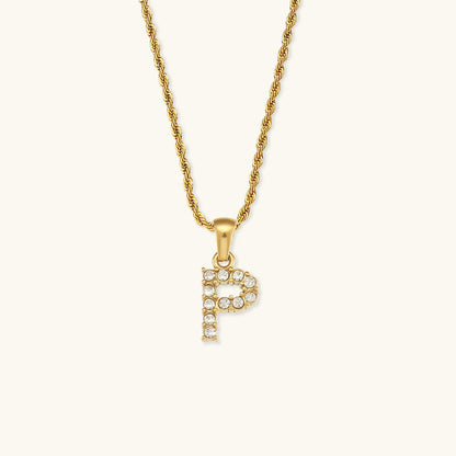 Maeve Bokstav Initial Diamanthalsband