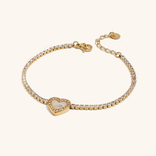 Cameron Diamant Hjärta Tennisarmband