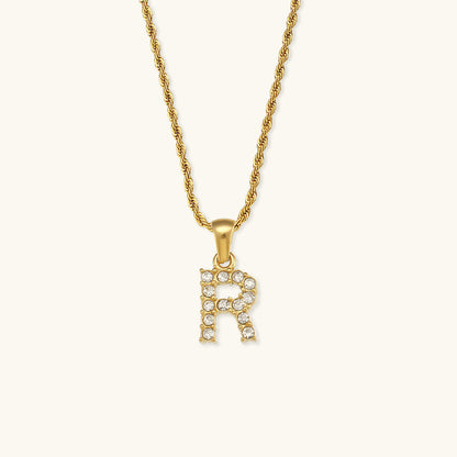 Maeve Bokstav Initial Diamanthalsband