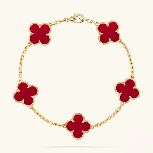 Clover Armband Röd