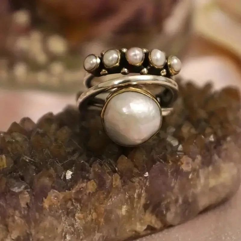 Pärl Stacking Ringar Set