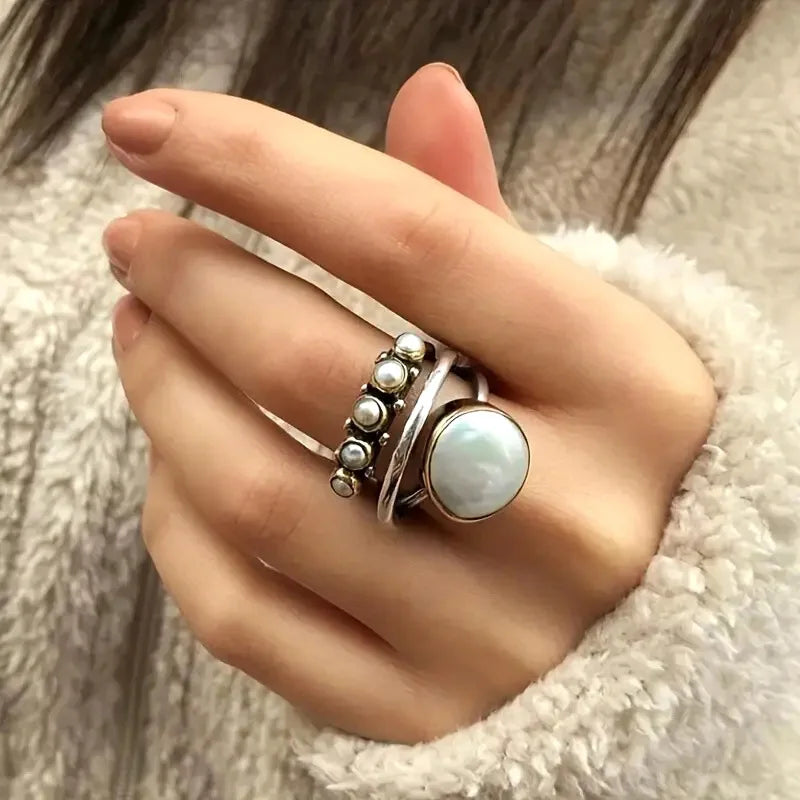 Pärl Stacking Ringar Set