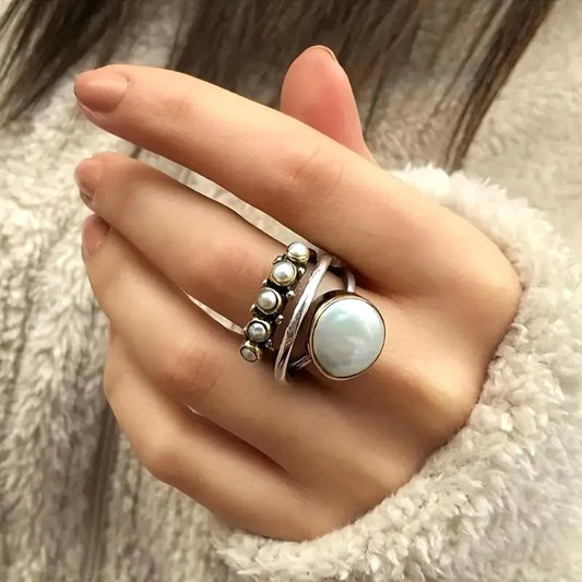 Pärl Stacking Ringar Set